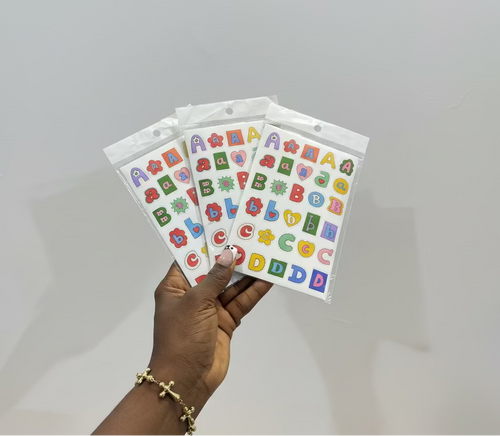 8 Sheets - 240pcs of Cute English Alphabets