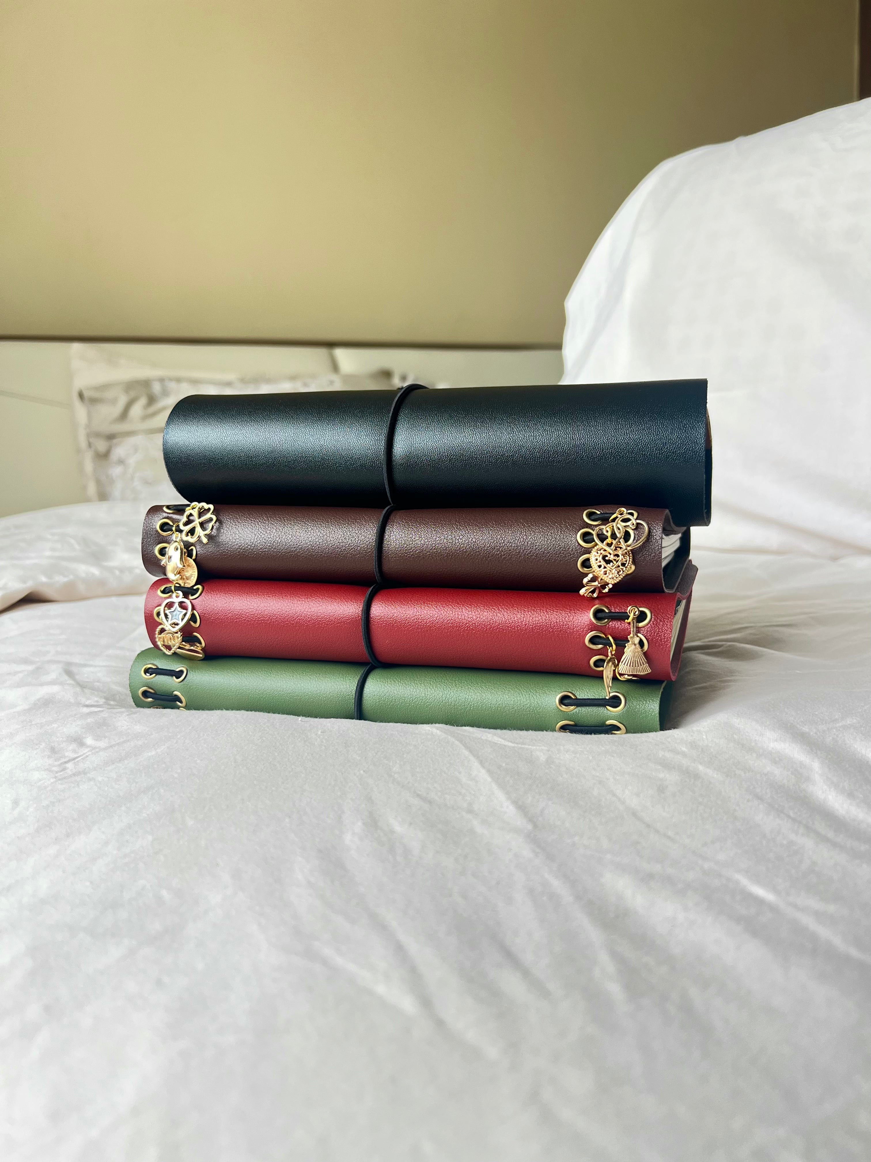 A5 Trifold Leather Journal