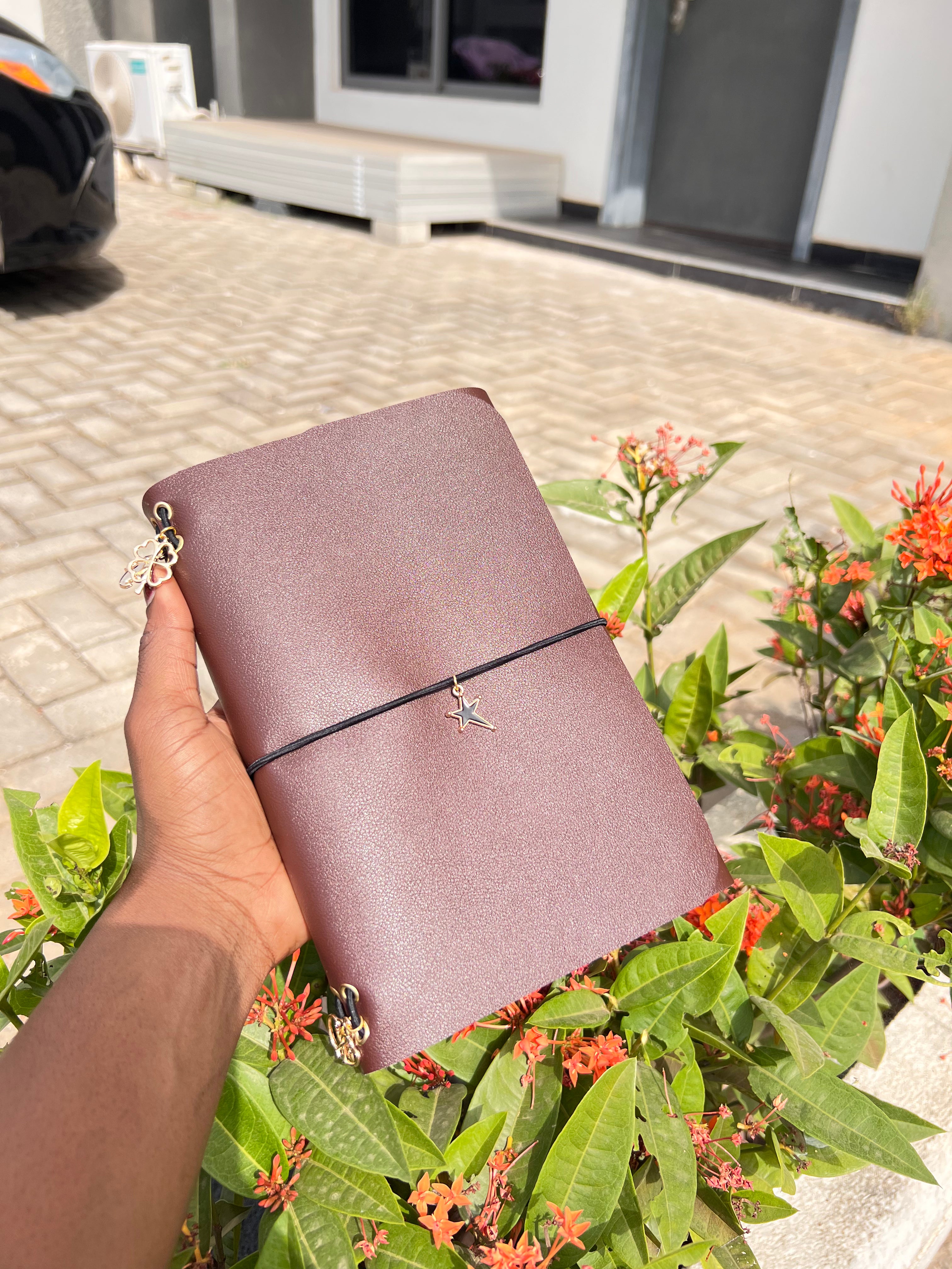 A5 Trifold Leather Journal