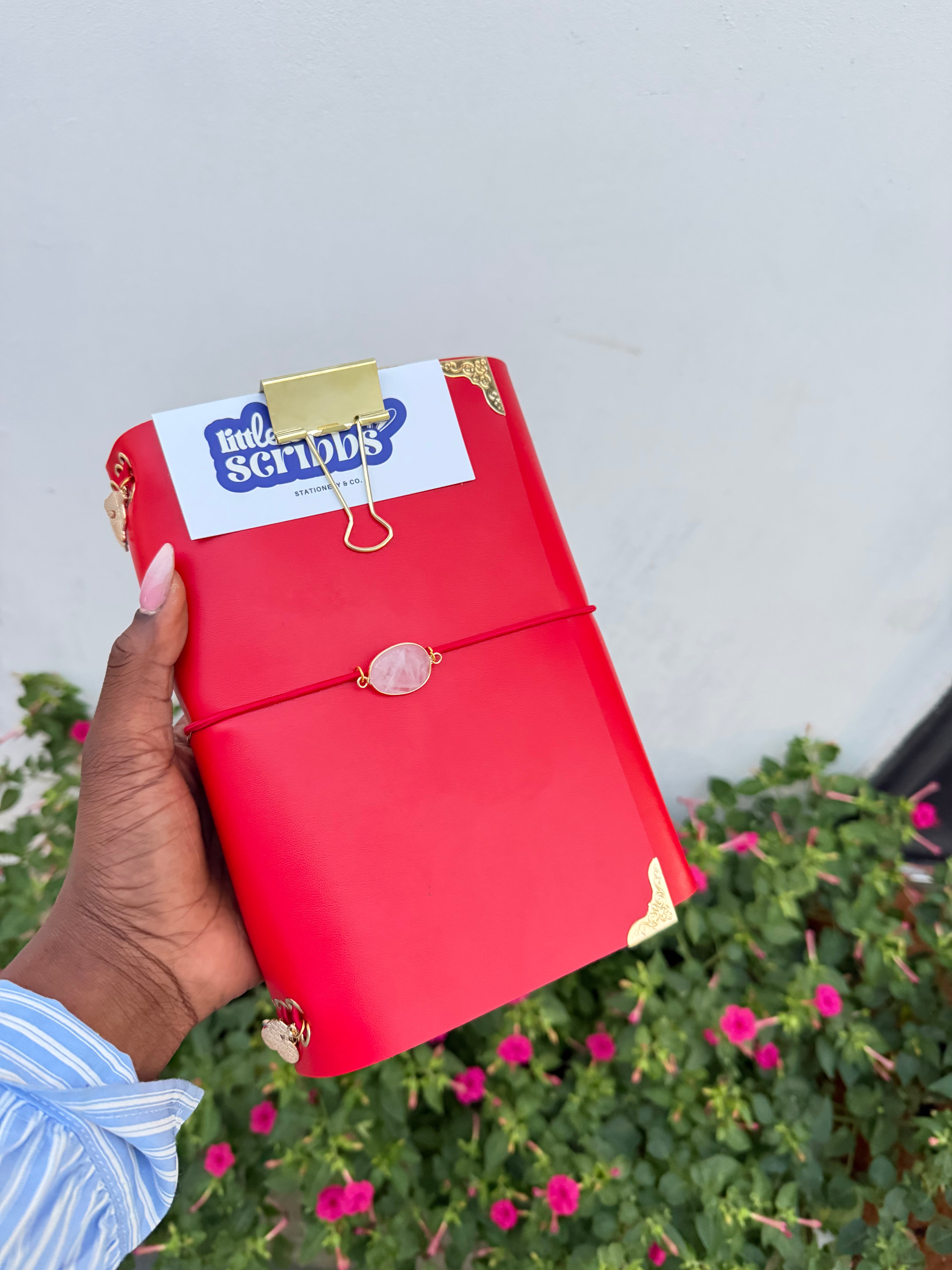 A5 Trifold Leather Journal