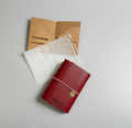 PVC and Kraft Paper Pockets for Trifold Leather Journals